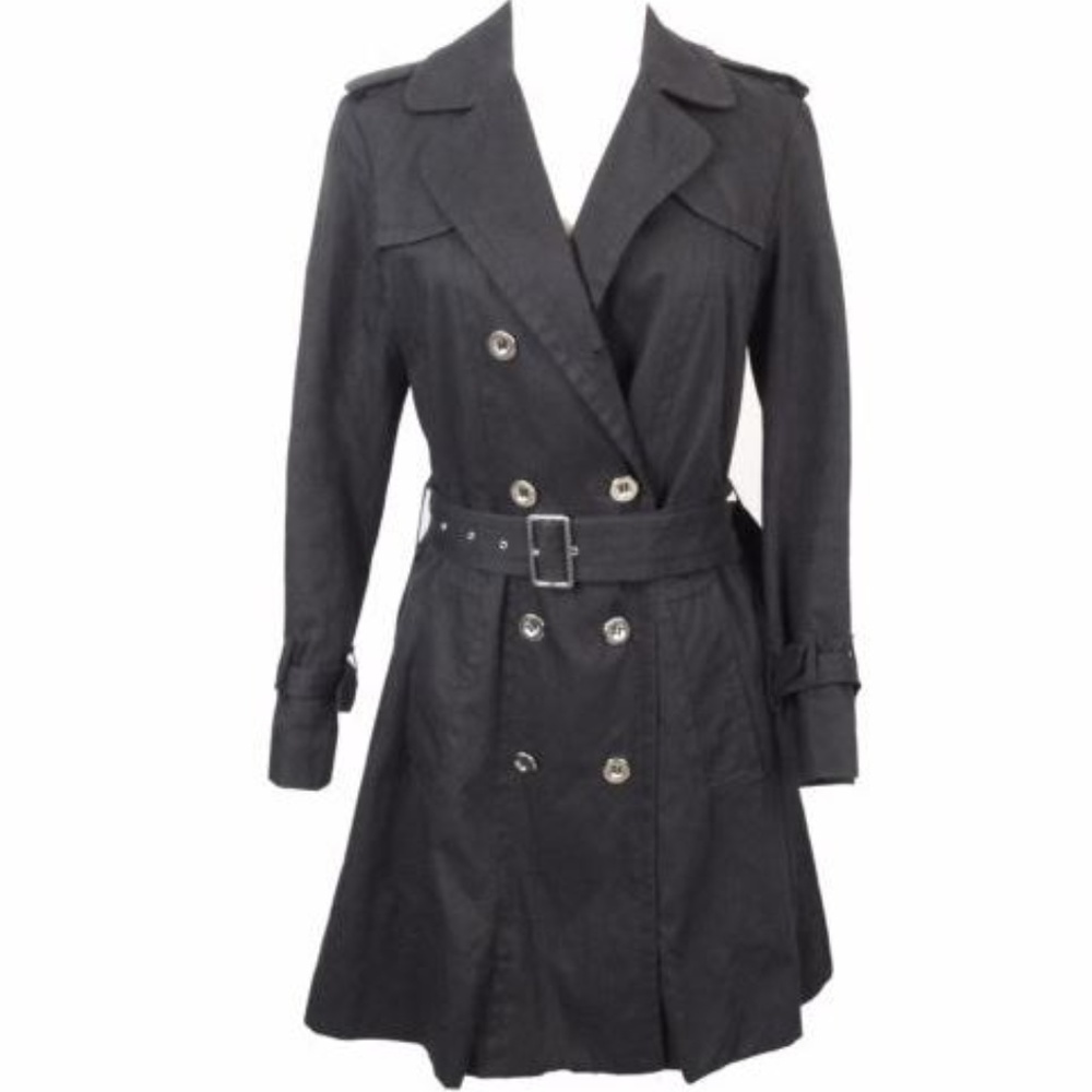 Marc by Marc Jacobs Trench Coat Black Belted 1556D